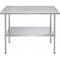 Amgood 24 in. x 48 in. All Stainless Steel Work Table, 35in. Height Commercial Prep Table with AMG WTSS-2448-Z - alternate 3