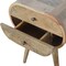 Homeroots 21" Brown Solid Wood Round Two Drawer Nightstand 651877 - alternate 4