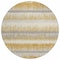 Homeroots 8' Gold Copper And Gray Round Striped Washable Indoor Outdoor Area Rug 598348 - alternate 5