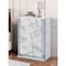 Homeroots 49" Silver And White Wood Faux Marble Lighted Five Drawer Dresser 564703 - alternate 4