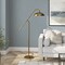 Homeroots 62" Brass Reading Floor Lamp With Brass Dome Shade 523581 - alternate 2