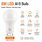 Euri Lighting A19 LED Bulbs, 8W, 800 lm, 60W Eq., 4000K, GU24, Dimmable, UL, 2PK EA19-8W2040eG-2 - alternate 4