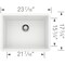 Blanco Precis 24 Single Bowl, White 522414 - alternate 3