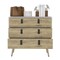 Homeroots 32" White and Natural Three Drawer Dresser 546385 - alternate 1