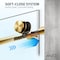 Anzzi 60in Reversible Frameless Sliding Deco-Glass Shower Door w/ Soft-Close System Brushed Gold Finish SD-AZ20-02BG - alternate 5