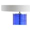 Jonathan Y Cole 27.5" Modern Fused Glass Cylinder LED Table Lamp, Cobalt, 2PK JYL4017D-SET2 - alternate 4