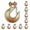 Tie 4 Safe G70 1/2'' Clevis Slip Hooks Tow Chain Hook Flatbed Truck Trailer Tie Down, 10PK FH407-12-10 - alternate 1
