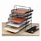 Mind Reader Metal Mesh Desk Tray Organizer, 5-Tier, Letter Size, 14 x 11.75 x 14.5, Black 5TPAPER-BLK - alternate 4