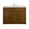 James Martin Vanities Bellshire 48" Single Vanity, Honey Oak w/ 3 CM White Zeus Silestone Top 660-V48-HNO-3WZ - alternate 1