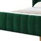 Homeroots Hunter Green Solid Wood Queen Tufted Upholstered Velvet Bed Frame 544854 - alternate 5