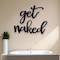 Homeroots Black Metal Get Naked Wall Sign 396781 - alternate 5