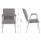 Flash Furniture Gray Fabric Stackable Church Chair with Arms XU-DG-60156-GY-GG - alternate 4