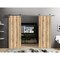 Sartodoors Sliding Double Barn Doors with Hardware, Planum 0017 Oak and Aluminum Strips, 13FT Rail Hangers Stu PLANUM0017DB-S-DUB-4884 - alternate 1