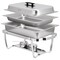 Megachef 9.5 Quart Foldable Stainless Steel Professional Chafing Dish/Buffet Server Trays, 4PK MG-430401-4 - alternate 4