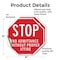 Signmission Stop No Admittance Without Proper A, 4 inch X 4 inch, Vinyl Decal, 2PK OC-D-2PACK-4-180 - alternate 2