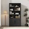 Manhattan Comfort Rivington 40in Bookcase Cabinet in Black BC006-BK - alternate 1