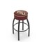 Holland Bar Stool Co 25" Florida State Script Cushion Seat, Blk Wrnkl Base Swivel Bar Stool L8B125FSU-FS - alternate 1
