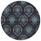 Homeroots 8' Blue Charcoal And Gray Round Medallion Washable Indoor Outdoor Area Rug 587700 - alternate 4