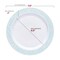 Smarty Had A Party White Turquoise Blue & Silver Mosaic Plastic Dinnerware Set, 120 Dinner Plates, 120 Salad Plates, 240PK 890TBSVP-CASE - alternate 2