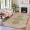 Homeroots 9' X 12' Brown Copper And Fern Green Geometric Washable Indoor Outdoor Area Rug 631901 - alternate 3