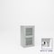 Pucel Counter Height Cabinet, 24 in W x 48 in H x 19 in D, Perforated Door, Gray HDTC-2442-PL - alternate 1