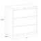 Hirsh 42" W 3 Drawer Lateral File Cabinet, Black, A4/Legal/Letter 17644 - alternate 2