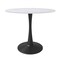 Leisuremod Bristol Modern Round Dining Table - MDF Wood Top with Powder Coated Steel Base BTBL-31WS - alternate 4