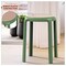 Leisuremod Tresse Stackable Plastic Round Dining Stool with Wicker Seat, Green TSR13G - alternate 5