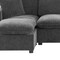Homeroots 57" Black And Gray Fabric Modular Sofa With Black Legs 568272 - alternate 2