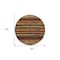 Homeroots 8' Chocolate Beige And Copper Round Striped Washable Indoor Outdoor Area Rug 598880 - alternate 4