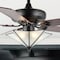 Jonathan Y Moravia 52" 5-Light Farmhouse Rustic Iron Star Shade LED Ceiling Fan With Remote, Black JYL9609A - alternate 5