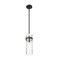Z-Lite Fontaine 1 Light Pendant, Matte Black/Clear Water, 5.75 In W x 15 In H 7002P5-ROD-MB - alternate 2