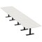 Skutchi Designs 18ft Conference Table W/ Power Unit | 18 Person Modular Arc Rectangle Meeting Table | Harmony Series HAR-AREC-48X216-T.BK-WA7976-NA - alternate 1