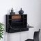 Homeroots 26" Black Wood Wall Mounted Folding Floating Desk 402012 - alternate 3