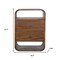 Homeroots 22" Brown Solid Wood Three Drawer Nightstand 651511 - alternate 5
