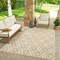 Homeroots 4' X 6' Cream and Brown Geometric Distressed Indoor Outdoor Area Rug 559049 - alternate 3
