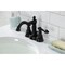 Kingston Brass Double-Handle 4" Centerset Bathroom Faucet with Brass Pop-Up, Matte Black FSC1600ACL - alternate 2