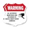 Signmission Video Surveillance Shield Label Set Warn, 12 inch X 12 inch, Plastic Sign, 2PK SHI-P-2PACK-12-467 - alternate 1