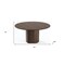 Homeroots 60" Brown Wood Pedestal Base Round Top Dining Table 720956 - alternate 3