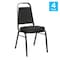 Flash Furniture HERCULES Trapezoidal Back Stacking Banquet Chair w/Black Fabric and 2.5in. Thick Seat, Black, 4PK 4-FD-BHF-1-BK-BK-GG - alternate 3