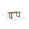 Homeroots 78" Dark Brown And Black Solid Wood Sled Base Dining Table 521831 - alternate 3