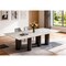 Homeroots 108" White and Black Marble and Stainless Steel Dining Table 718891 - alternate 4