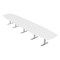 Skutchi Designs Arc Boat Conference Table With Power, 48 in W, 240 in L HAR-ABOT-48X240-T-W960-NA - alternate 1
