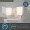 Vaxcel Laurelhurst 2-Light Vanity Light, Satin Nickel, Frosted White Glass, 13.25-In. Wide W0576 - alternate 4