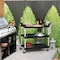 Amgood 42inx20in Utility/Bussing Cart, Three Shelves. Heavy-Duty Polypropylene, Black Shelves, Grey Posts AMG CART-PUC-4220-Z - alternate 3