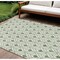 Homeroots 9' X 12' Green And Ivory Geometric Washable Indoor Outdoor Area Rug 595731 - alternate 1