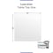 Fab Glass And Mirror 22in Square Ultra Clear Glass Table Top, Beveled Edge, Low Iron Extra Clear Tempered Glass 1 LI-22SQ12THBE - alternate 4