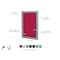 Ghent 1 Door Enclosed Fabric Bulletin Board, Satin Aluminum Frame, 36''H x 30''W, Red PA13630F-98 - alternate 3