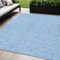 Homeroots 5' X 8' Sky Blue And Black Geometric Washable Indoor Outdoor Area Rug 596765 - alternate 1
