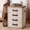 Baxton Studio Jaelyn Vintage Coffee Canvas 4-Drawer End Table 252-13966-ZORO - alternate 5